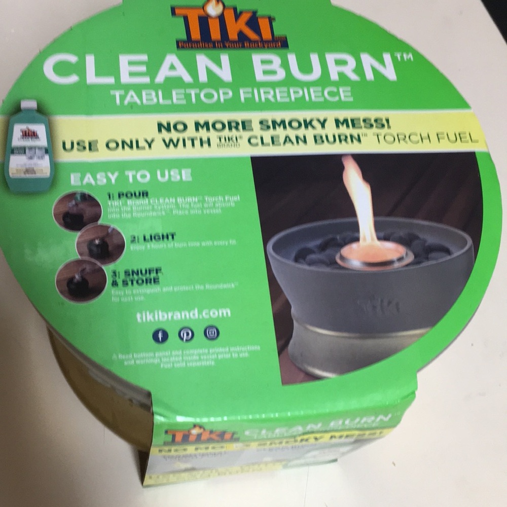 Tiki Clean Burn Tabletop Fire